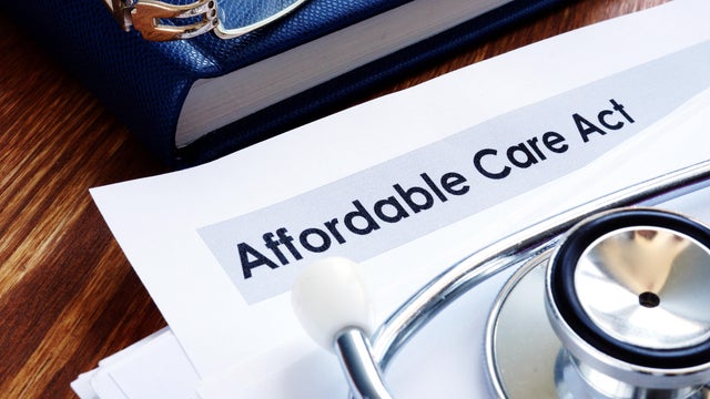 Affordable care act ACA or Obamacare and stethoscope. 
