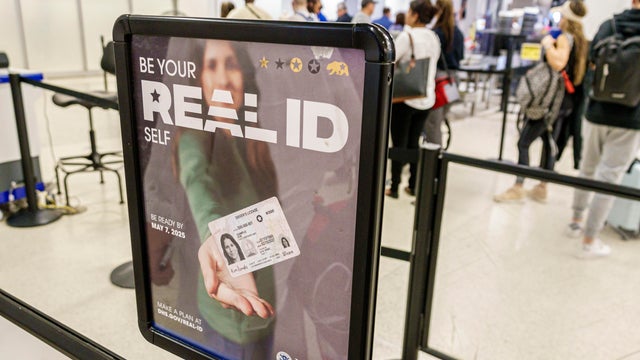 Miami, Florida, Miami International Airport, TSA checkpoint security screening, Real ID sign 