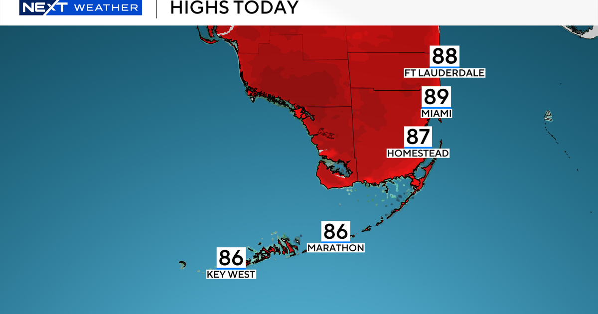 Scattered showers, storms across South Florida late morning into the afternoon 