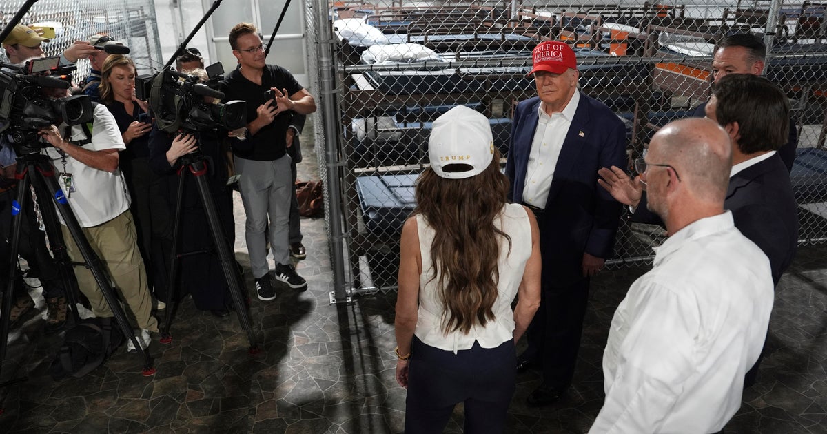 Trump tours "Alligator Alcatraz" immigration detention center in Florida 